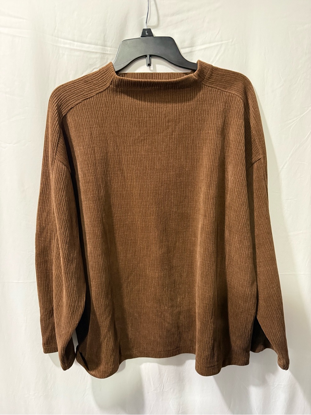 Madewell Men's Ribbed Crewneck Sweater in Chestnut Brown